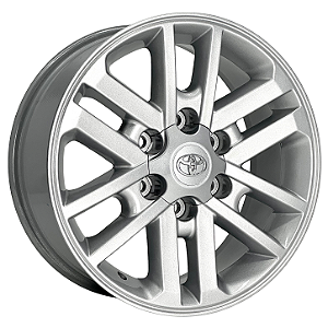 Jogo de Rodas KR R37 Hilux, SRX e SW4 Aro 16 / tala 7 / furação 6x139 Offset 23 Prata