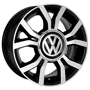 Jogo de Rodas BRW 970 Aro 14 / tala 6 / furação 4x100 Offset 28 Preto Diamantado