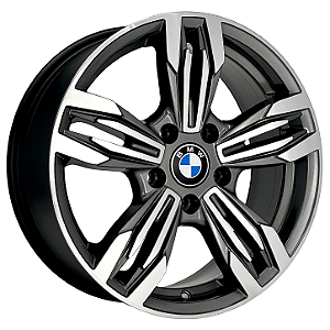 Jogo de Rodas KR R56 Modelo BMW M6 Aro 17 / tala 7 / furação 5x120 Offset 40 Grafite Diamantado