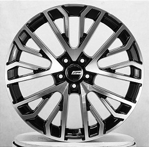 Jogo de Rodas RAW RHINE Audi Aro 20 / tala 9 furação 5X112/ OFFSET 30 e 38 Preta Diamantada