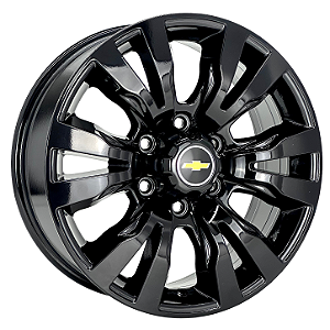 Jogo de Rodas KR R79 S10 LTZ Aro 18 / tala 7 / furação 6x139 Offset 35 Preto e Preto Diamantado