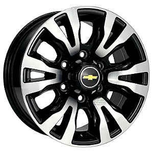 Jogo de Rodas KR R79 S10 LTZ Aro 20 / tala 8,5 / furação 6x139 Offset 35 Preto Diamantado