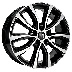 Jogo de Rodas KR S02 MODELO FIAT TORO Aro 18 / tala 7 / furação 5x110 Offset 40 Preto Diamantado e Grafite Diamantado