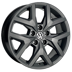 Jogo de Rodas KR S07 VW Amarok V6 Aro 17 / tala 7 / furação 5x120 Offset 40 Grafite Fosco