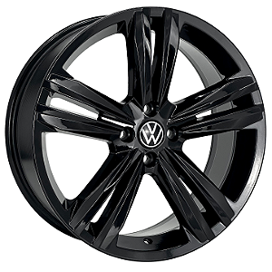 Jogo de Rodas KR S18 R-LINE Aro 15 / tala 6 / furação 4x100 Offset 38 Preto e Prata Especial