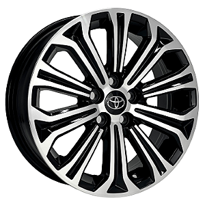 Jogo de Rodas KR S22 HYBRID Aro 16 / tala 6 / furação 5x100 Offset 37 Preto Diamantado, Grafite Brilhante e Preto Borda Diamantada