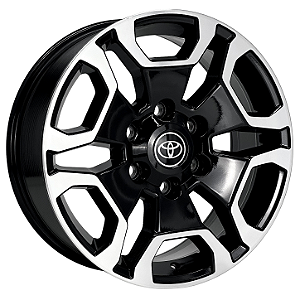 Jogo de Rodas KR S31 MODELO TOYOTA HILUX SRX Aro 20 / tala 8,5 / furação 6x139 Offset 35 Preto Diamantado