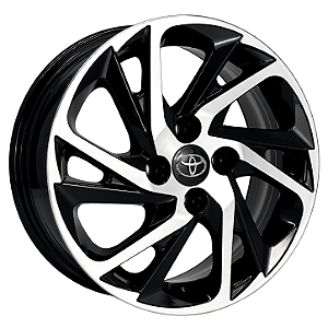 Jogo de Rodas KR S40 MODELO VERSA Aro 15 / tala 6 / furação 4x100 Offset 42 Preto Diamantado