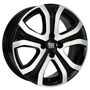Jogo de Rodas KR S41 MODELO FIAT PULSE IMPETUS Aro 16 / tala 6 / furação 4x98 Offset 35 Preto Diamantado e Grafite Diamantado