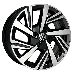 Jogo de Rodas KR S46 MODELO NOVO VIRTUS Aro 17 / tala 6 e 7 / furação 4x100, 5x100 e 5x112 Offset 40, 42 e 45 Preto Diamantado e Preto Brilhante