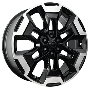 Jogo de Rodas KR S51 NISSAN FRONTIER Aro 20 / tala 8,5 / furação 6x114 Offset 35 Preto Diamantado