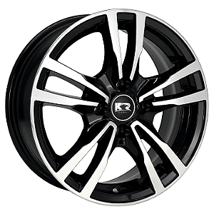 Jogo de Rodas KR K64 SPORT Aro 14 / tala 6 / furação 4x100 Offset 30 Preto Diamantado