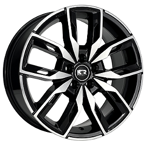 Jogo de Rodas KR K67 Modelo Esportivo Aro 17 / tala 7 / furação 5x100 Offset 40 Preto Diamantado
