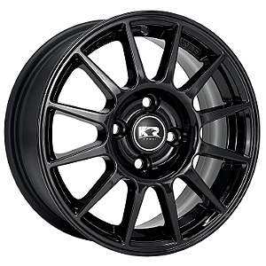 Jogo de Rodas KR K76 MODELO TURISMO Aro 15 / tala 6 / furação 4x100, 4x108, 4x98 e 5x100 Offset 36 Preto, Dourado e Prata Especial