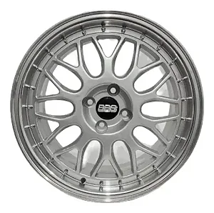 Jogo de Rodas KR NV37 ESTILO BBS Aro 17 / tala 7 / furação 4x99 e 5x100 Offset 40 Prata Diamantada