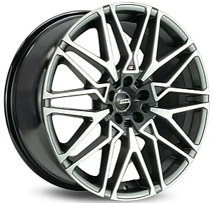 Jogo de Rodas RAW BMW X6m COMPETITION Aro 20 / tala 8,5 / furação 5x112 e 5x120 Offset 27 e 35 Grafite Diamantado, Preto e Preto Diamantado