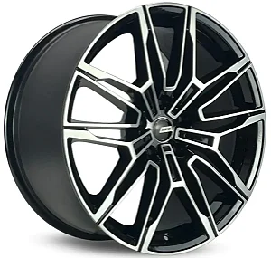 Jogo de Rodas RAW TOUR Aro 20 / tala 10,5 / furação 5x120 Offset 35 Preto Diamantado