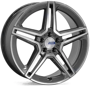 Jogo de Rodas RAW Mercedes-Benz C300 Sport Aro 17 / tala 8 / furação 5x112 Offset 45 Grafite Diamantado e Preto Diamantado