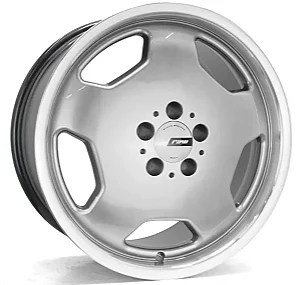 Jogo de Rodas RAW Mercedes Monoblock Aro 18 / tala 8,5 / furação 5x112 Offset 35 Prata Diamantado