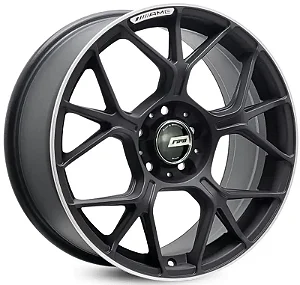 Jogo de Rodas RAW Mercedes AMG GT Coupe Aro 18 / tala 8,5 / furação 5x112 Offset 48 Preto Fosco Borda Diamantado e Preto Borda Diamantado