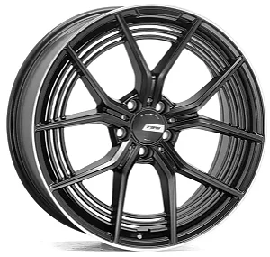 Jogo de Rodas RAW GT63S Aro 19 / tala 8 / furação 5x112 Offset 43 Preto Fosco Borda Diamantado