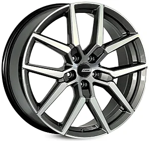 Jogo de Rodas RAW Modelos Volvo XC60 Polestar Aro 20 / tala 8 / furação 5x108 e 5x114 Offset 45 Grafite Diamantado e Preto Diamantado