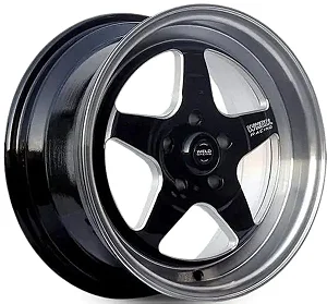 Jogo de Rodas KR C14 WELD RT-S Aro 15 / tala 4 e 8 / furação 4x100 e 5x114 Offset -10 e 20 Preto Diamantado