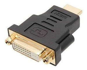 Adaptador DVI-D 24+5 Femea para Hdmi Macho Chip Sce