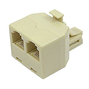 Divisor RJ11  1 Plug Macho E 2 Saidas Femeas