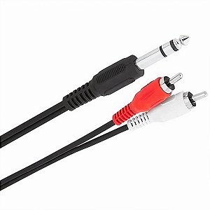 Cabo P10 ST x 2 Plug Rca 2 Metros Mxt