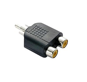 Adaptador Plug Rca Para 2 Jack Rca Niquel