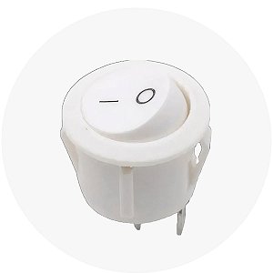 Chave Power ON/OFF KCD1-106 6A 250V Branco
