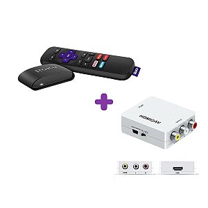 Smart Box Roku Express + Conversor HDMI