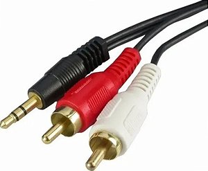 Cabo  P2 ST x 2 Rca Gold 1,8 Metro MXT