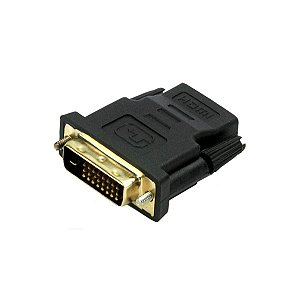 Adaptador DVI-D 24+1 Macho para Hdmi Fêmea