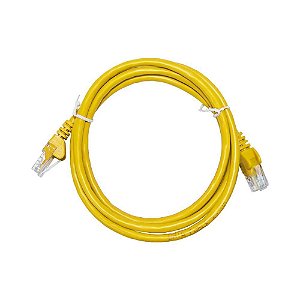 Cabo Patch Cord UTP Cat5e 1,5 Metro Amarelo