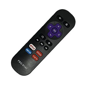Controle Remoto Tv Compatível Roku Tv Express Botão Netflix Hbo Go Fbg 9142