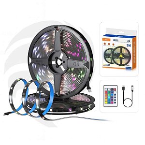 Fita Led RGB Inteligente 5 Metros USB MD