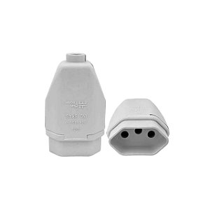 Prolongador Fêmea 2P+T 10A Branco MECTRONIC