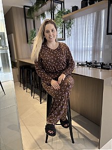 Pijama Suede Longo Amélia