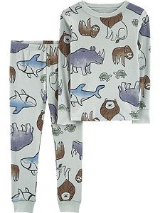 Pijama Animais Blusa Manga Longa e Calça
