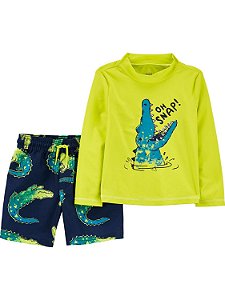 Blusa e Shorts Praia Jacaré FPS 50+