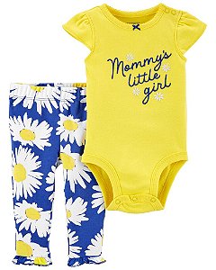 Body Amarelo e Calça Azul Florida
