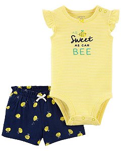 Body e Shorts Abelha