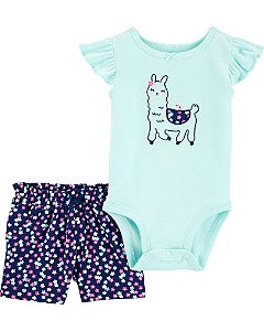 Body e Shorts Azul Lhama