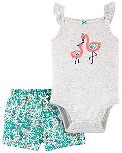 Body e Shorts Flamingo