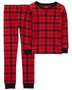 Pijama Xadrez Blusa Manga Longa e Calça
