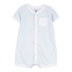 Romper Listrado Azul e Branco Nuvem