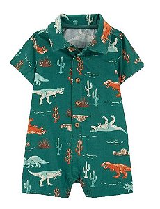 Romper Verde Dinossauros - 24 meses