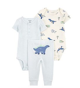 2 Bodies e Calca Azul Claro Dinossauro
